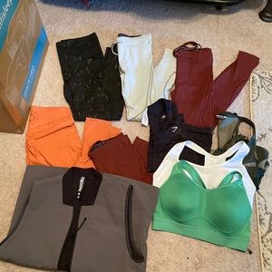 Massive lot of gymshark clothes - sizes around medium - 10 items